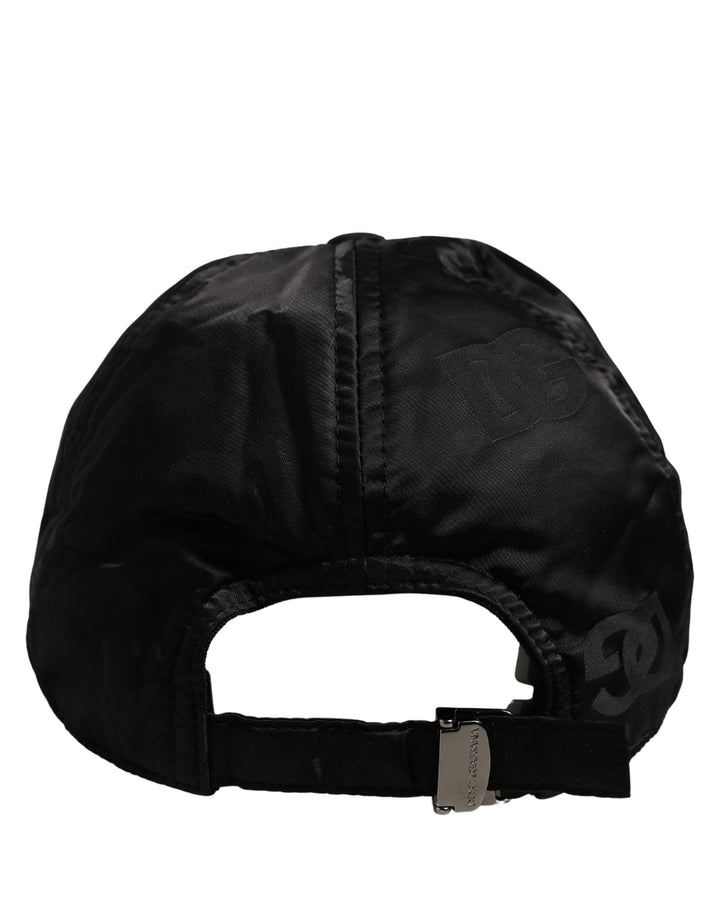 Dolce &amp; Gabbana Men Black Dg Monogram Baseball Capello Hat
