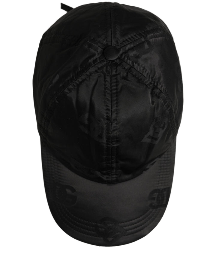 Dolce &amp; Gabbana Men Black Dg Monogram Baseball Capello Hat
