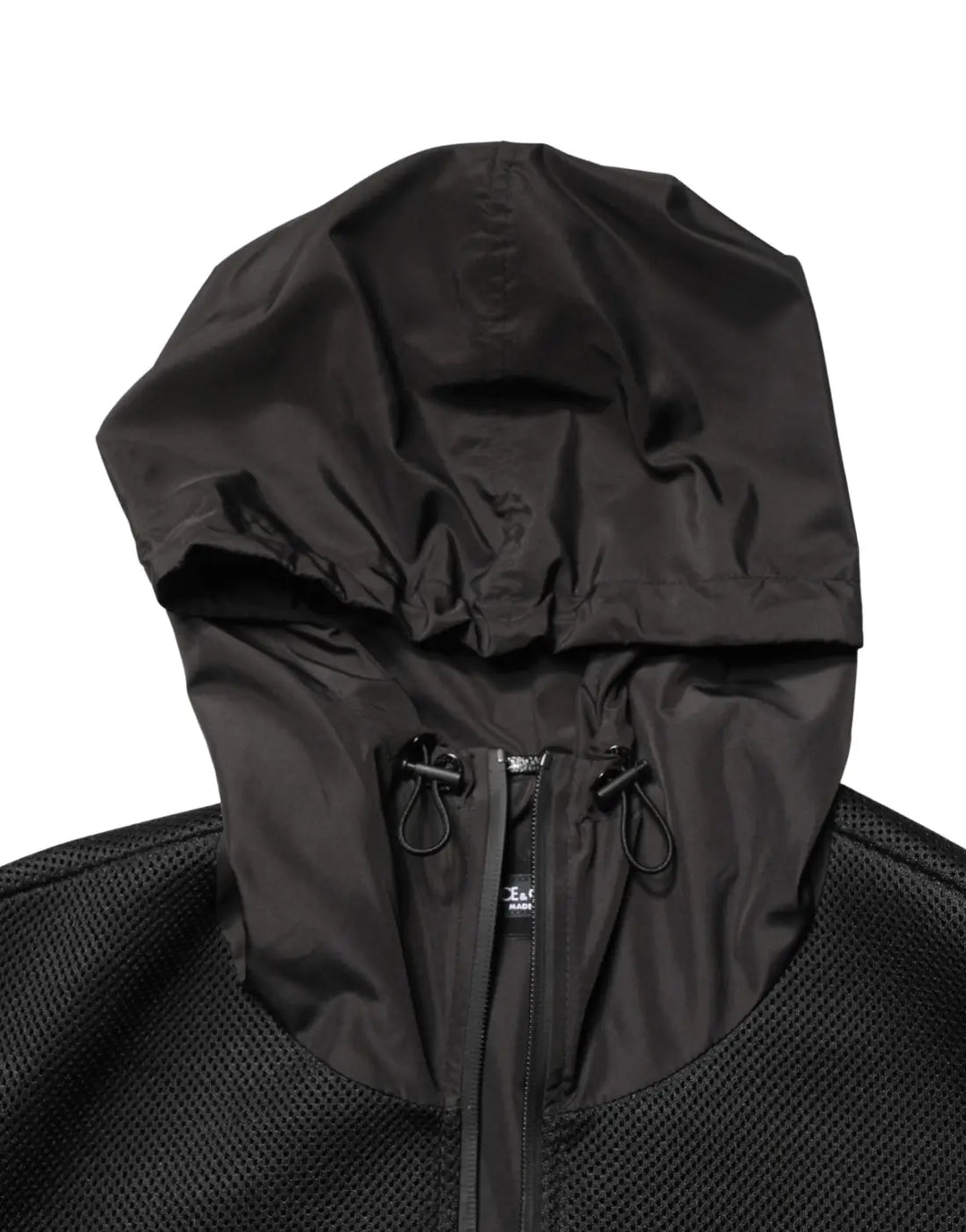 Dolce &amp; Gabbana Men Black Hooded Full Zip Bomber Jacket