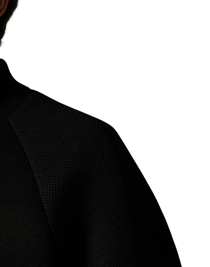 Dolce & Gabbana Men Black Nylon Full Zip Bomber Jacket