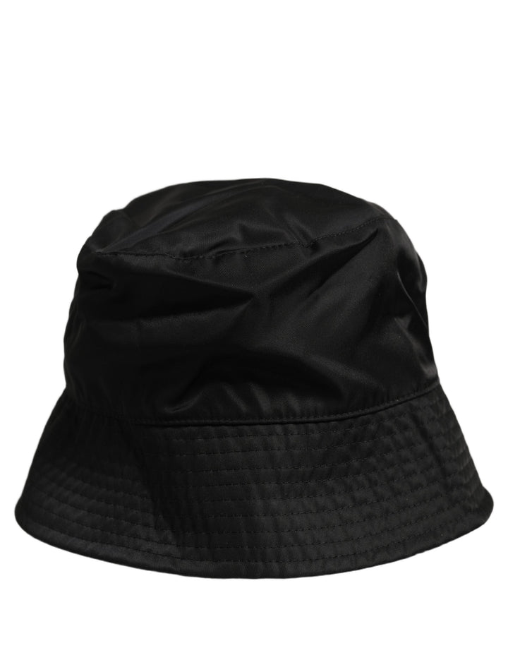 Dolce &amp; Gabbana Men Black Nylon Wide Brim Bucket Capello Hat