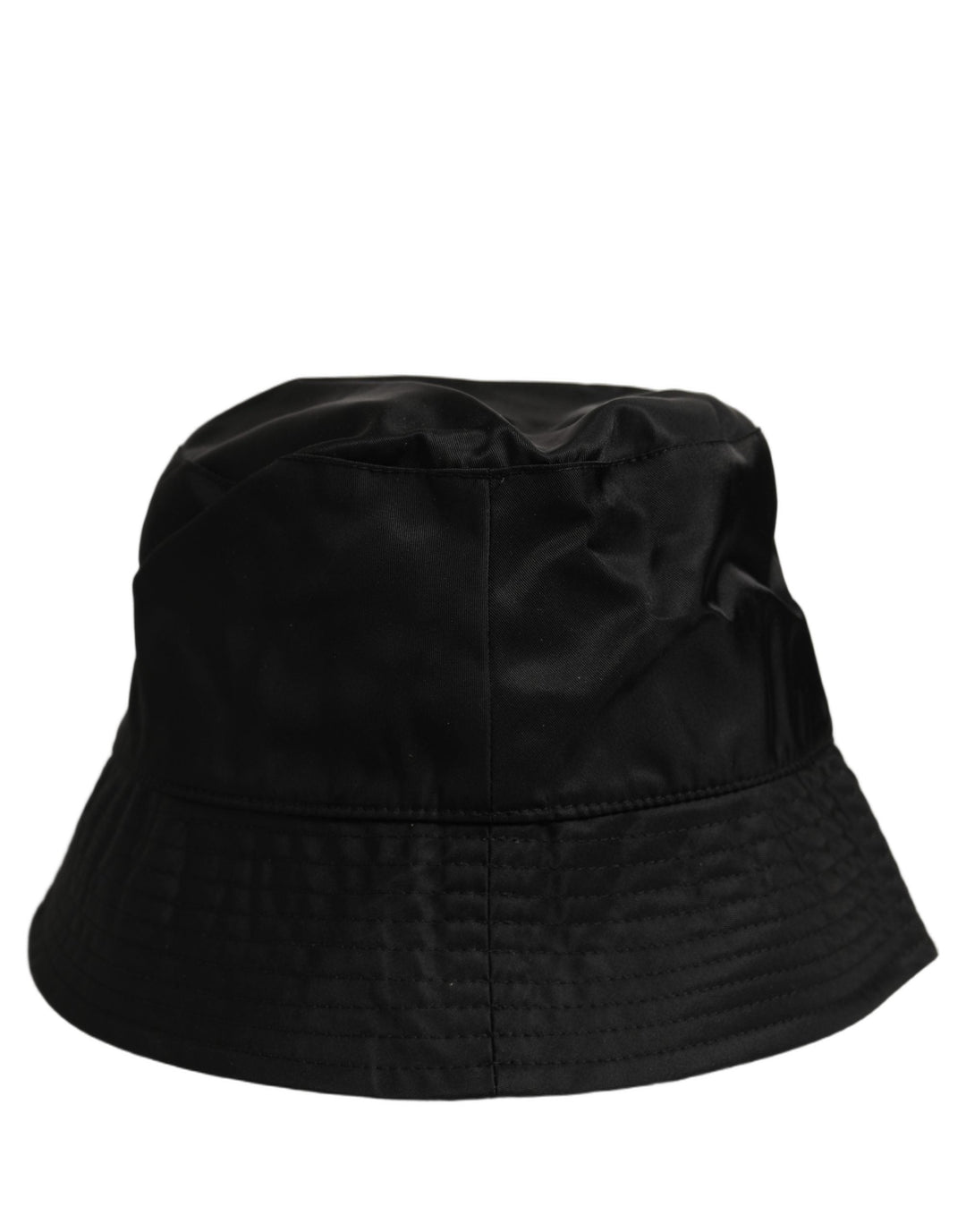 Dolce &amp; Gabbana Men Black Nylon Wide Brim Bucket Capello Hat