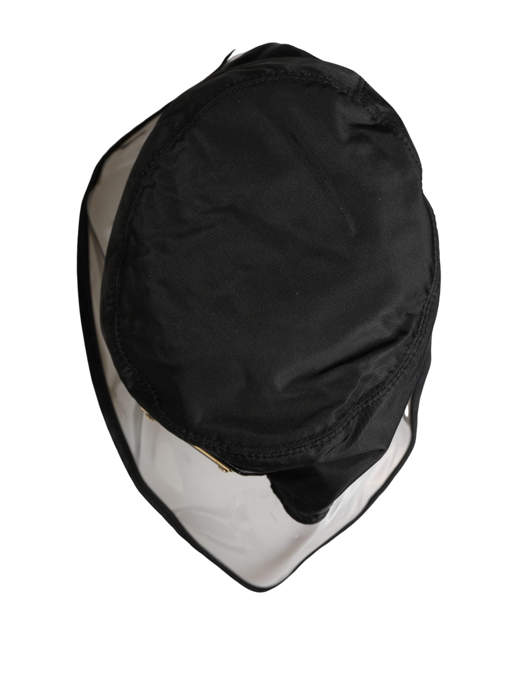 Dolce &amp; Gabbana Men Black Plastic Fisherman Bucket Capello Hat