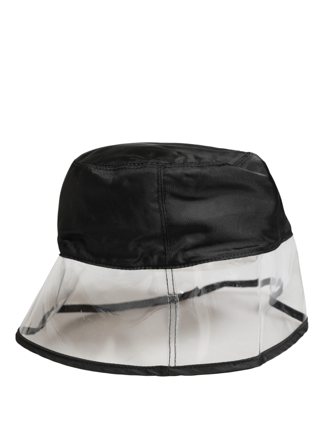 Dolce &amp; Gabbana Men Black Plastic Fisherman Bucket Capello Hat