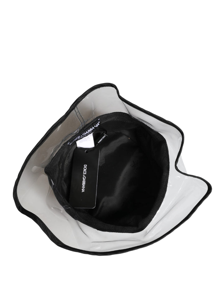Dolce &amp; Gabbana Men Black Plastic Fisherman Bucket Capello Hat