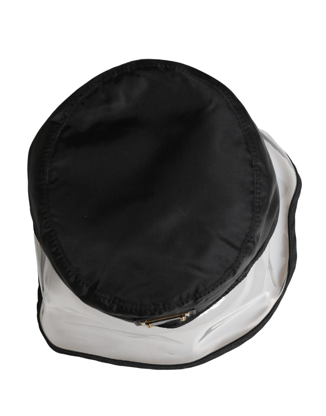 Dolce &amp; Gabbana Men Black Plastic Fisherman Bucket Capello Hat