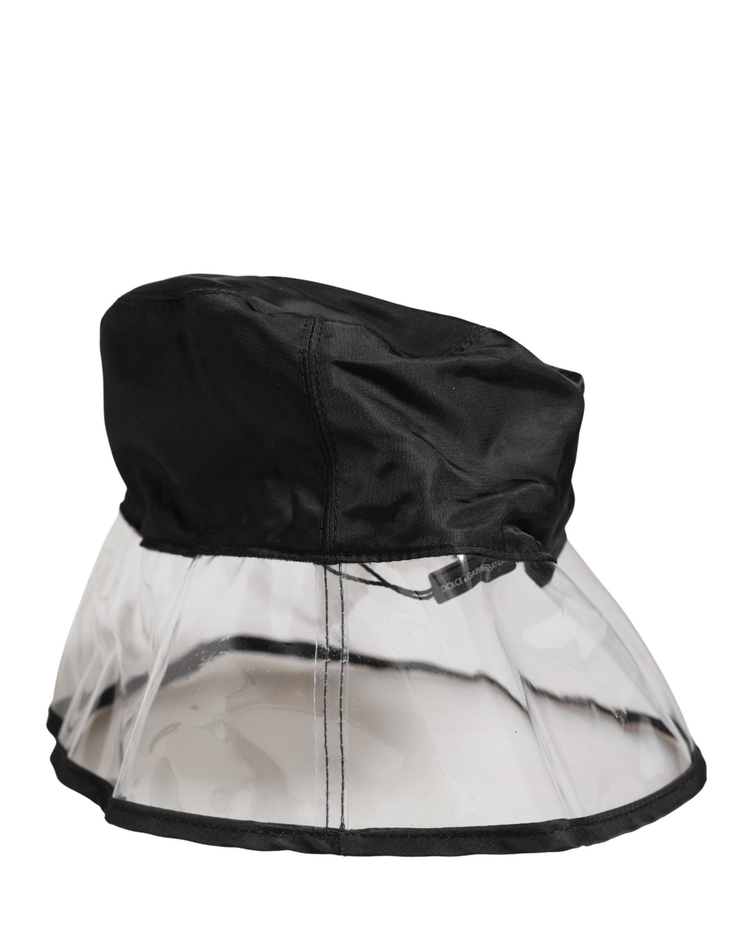 Dolce &amp; Gabbana Men Black Plastic Fisherman Bucket Capello Hat