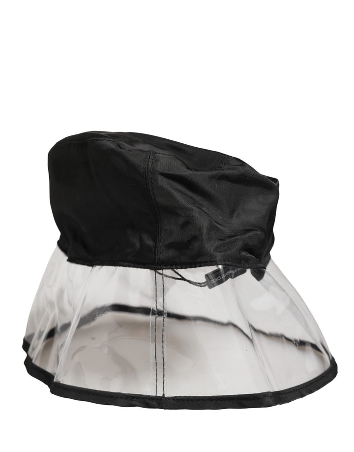 Dolce &amp; Gabbana Men Black Plastic Fisherman Bucket Capello Hat