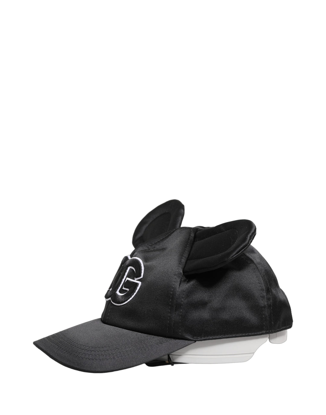 Dolce &amp; Gabbana Men Black Velvet Animal Ears Baseball Cap Hat