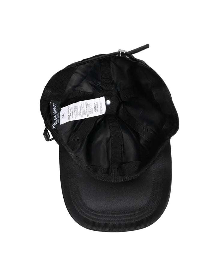 Dolce &amp; Gabbana Men Black Velvet Animal Ears Baseball Cap Hat
