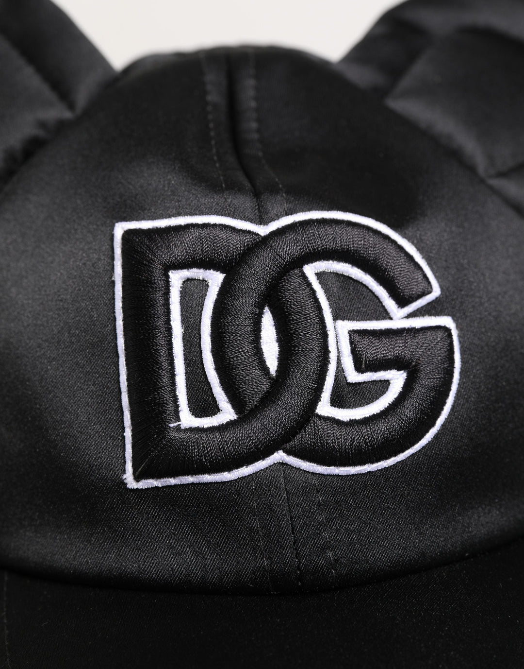 Dolce & Gabbana Men Black Velvet Animal Ears Baseball Cap Hat