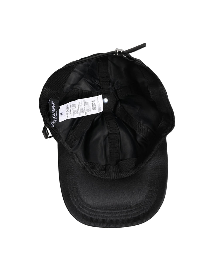 Dolce &amp; Gabbana Men Black Velvet Animal Ears Baseball Cap Hat