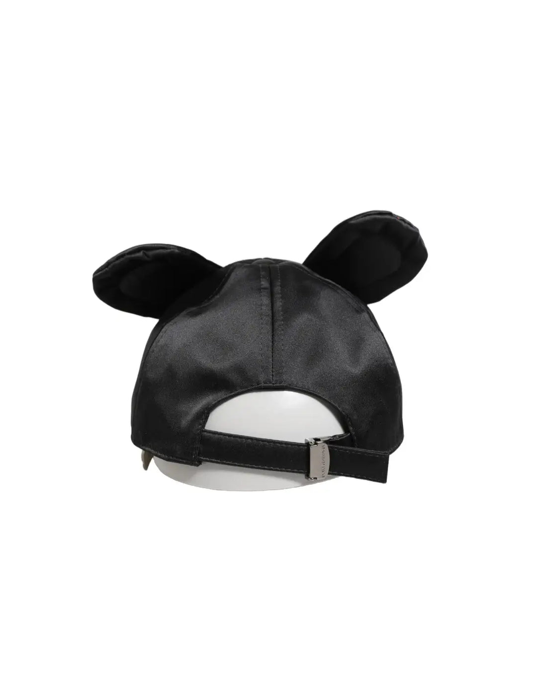 Dolce &amp; Gabbana Men Black Velvet Animal Ears Baseball Cap Hat