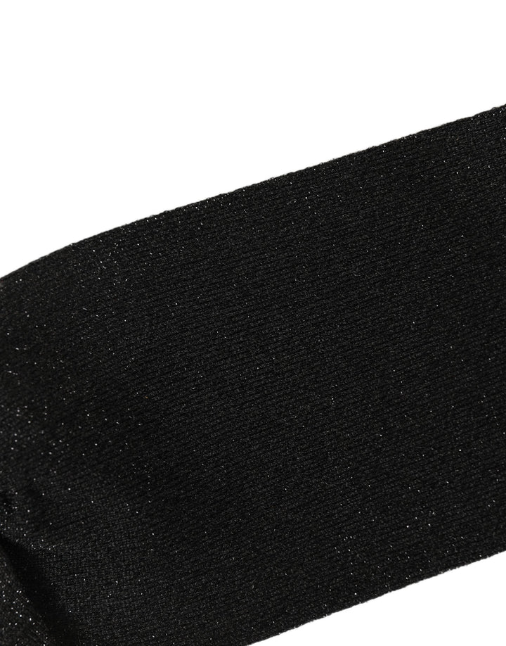 Dolce &amp; Gabbana Men Black Viscose Mid Calf Accessory Socks