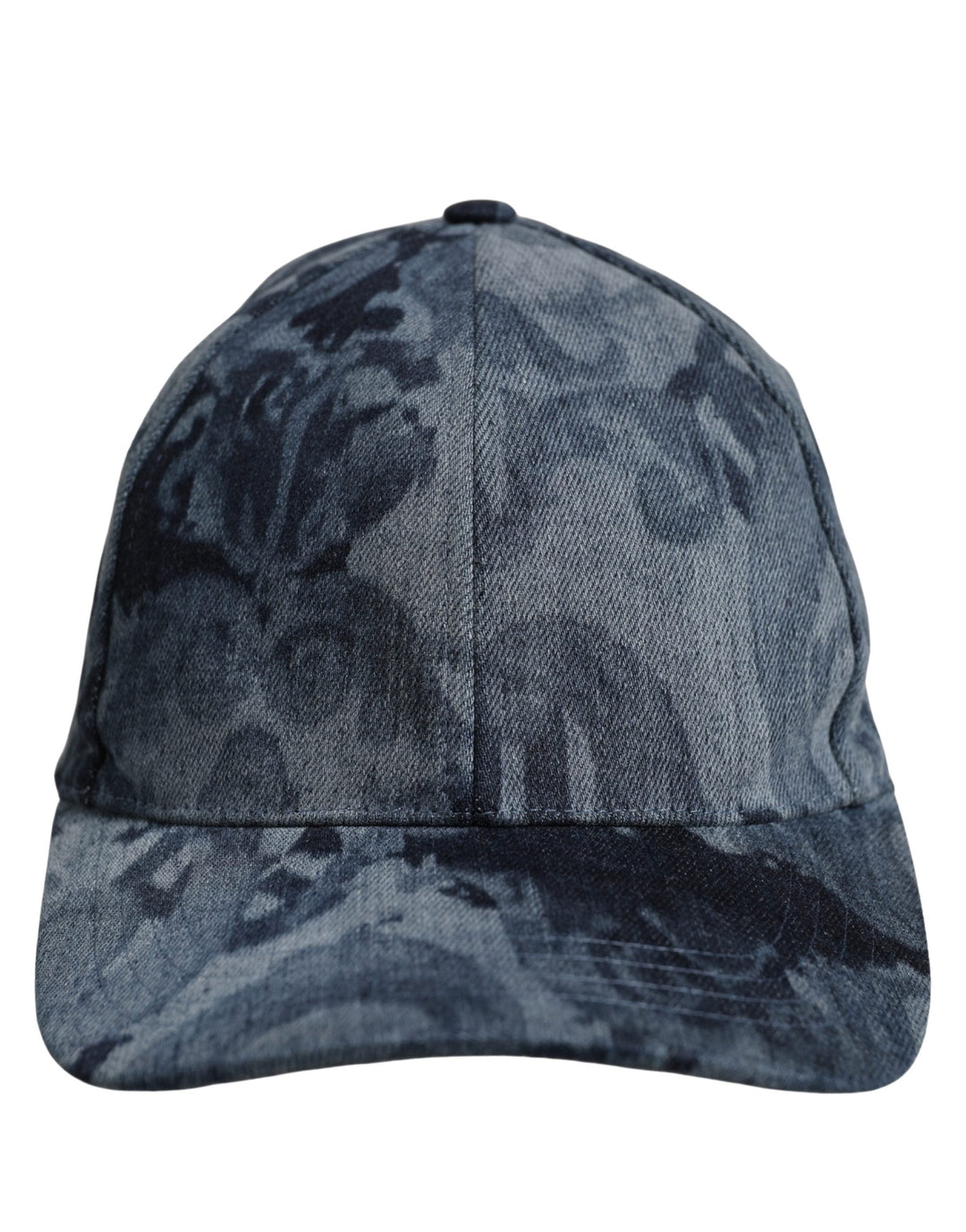Dolce &amp; Gabbana Men Blue All Over Logo Cotton Baseball Cap Hat