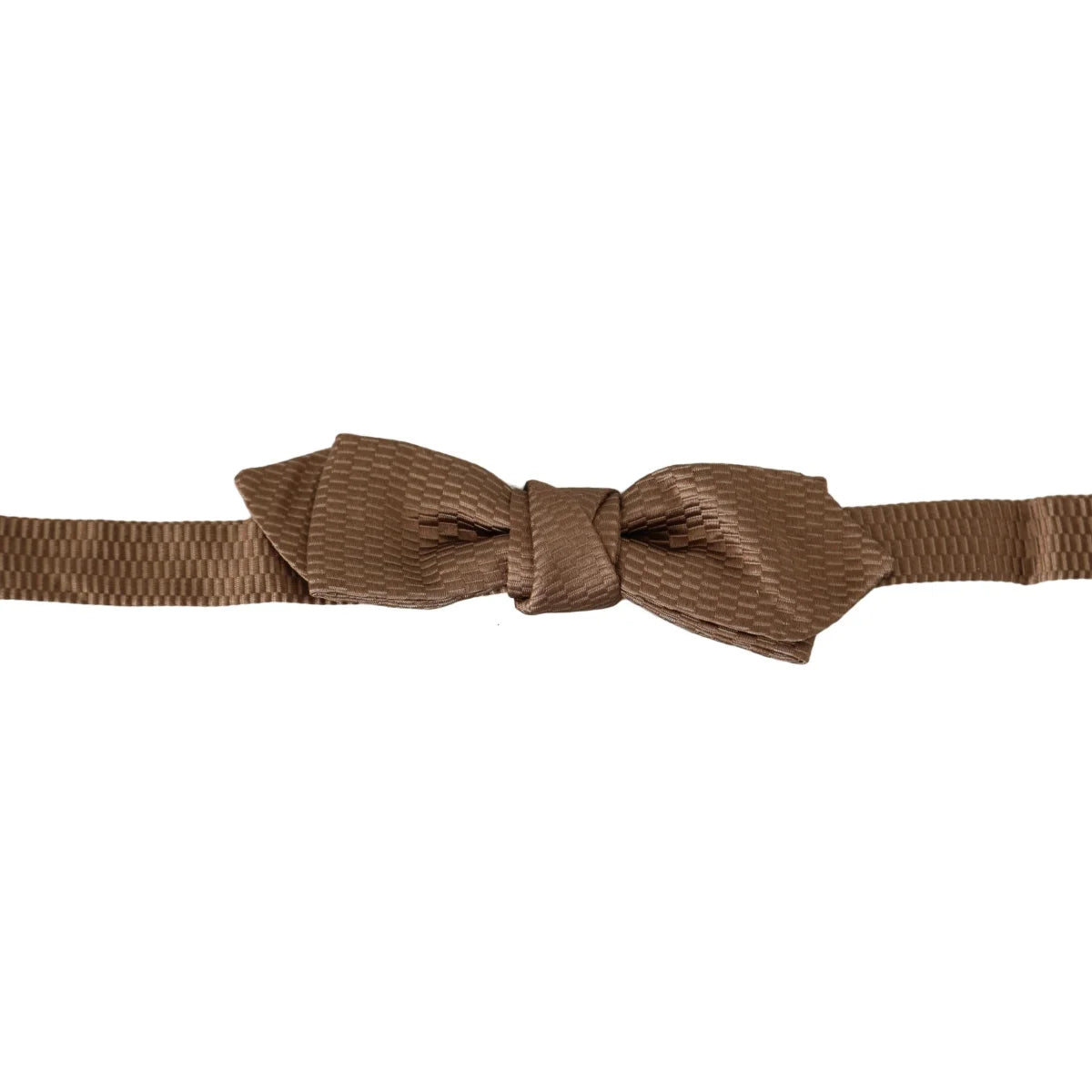 Dolce & Gabbana Men Brown Gold Adjustable Neck Papillon Bow Tie