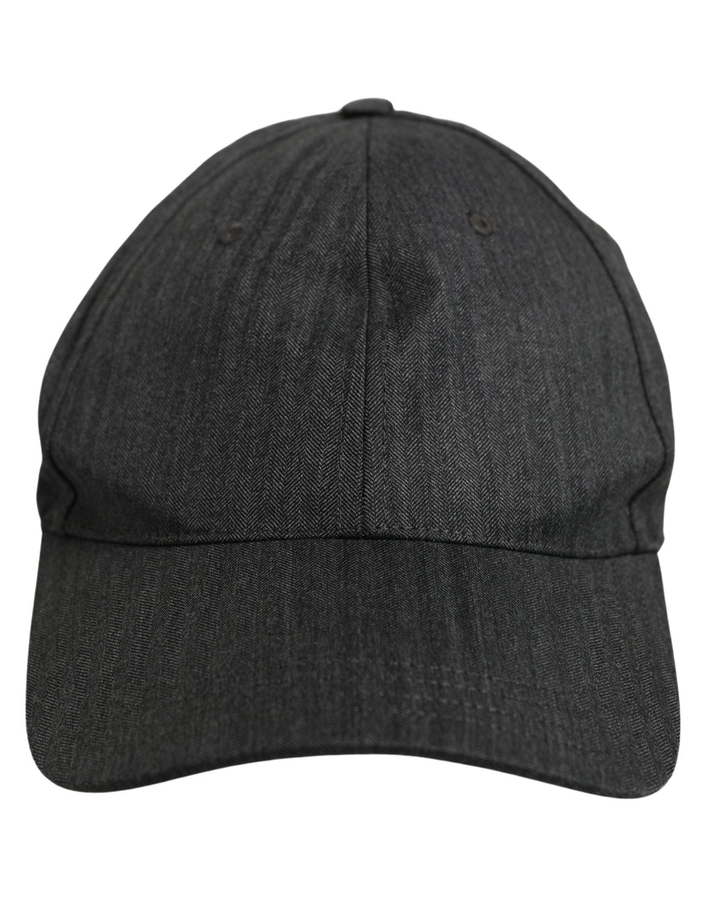 Dolce & Gabbana Men Dark Gray Herringbone Baseball Cap Hat