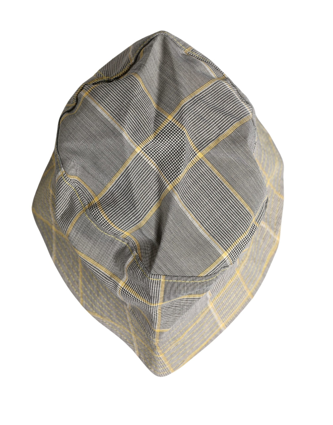Dolce &amp; Gabbana Men Gray Checkered Bucket Fisherman Capello Hat