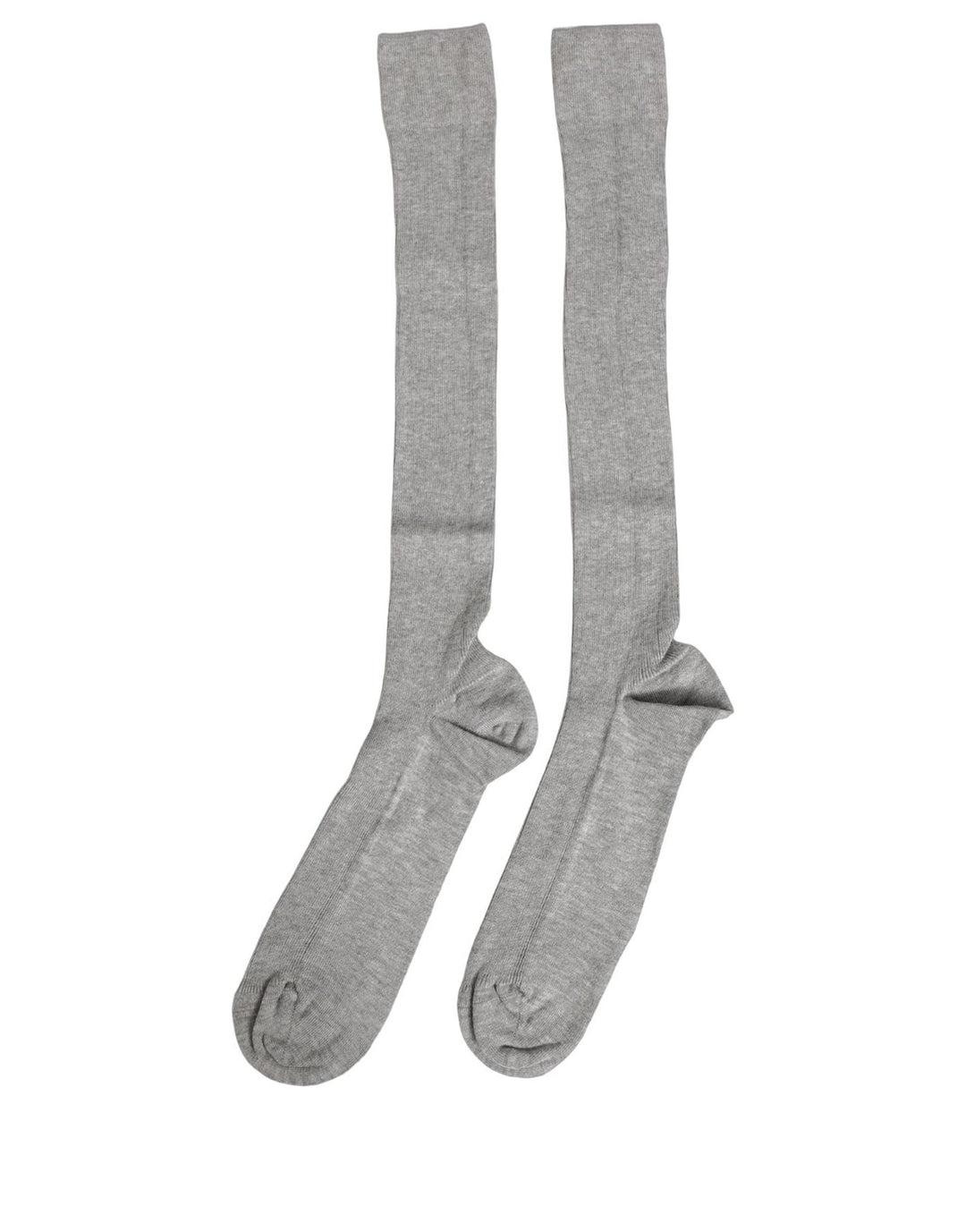 Dolce &amp; Gabbana Men Gray Viscose Over the Calf Accessory Socks