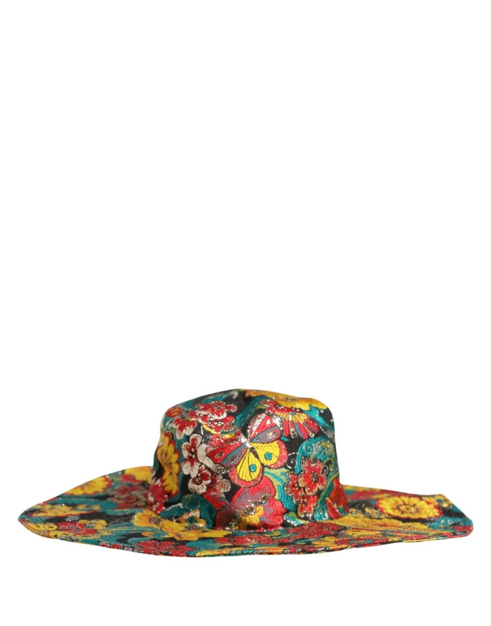 Dolce & Gabbana Men Multicolor Brocade Wide Brim Fisherman Capello Hat