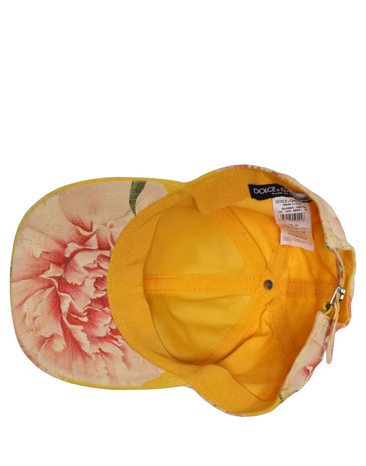 Dolce &amp; Gabbana Men Multicolor Cotton Floral Baseball Capello Hat