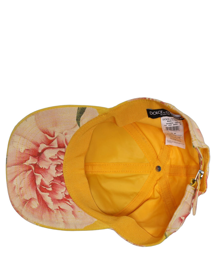 Dolce &amp; Gabbana Men Multicolor Cotton Floral Baseball Capello Hat