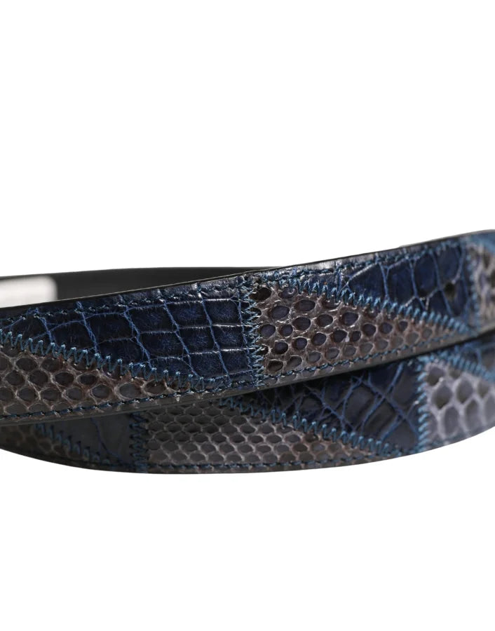Dolce &amp; Gabbana Men Multicolor Leather Metal Buckle Belt