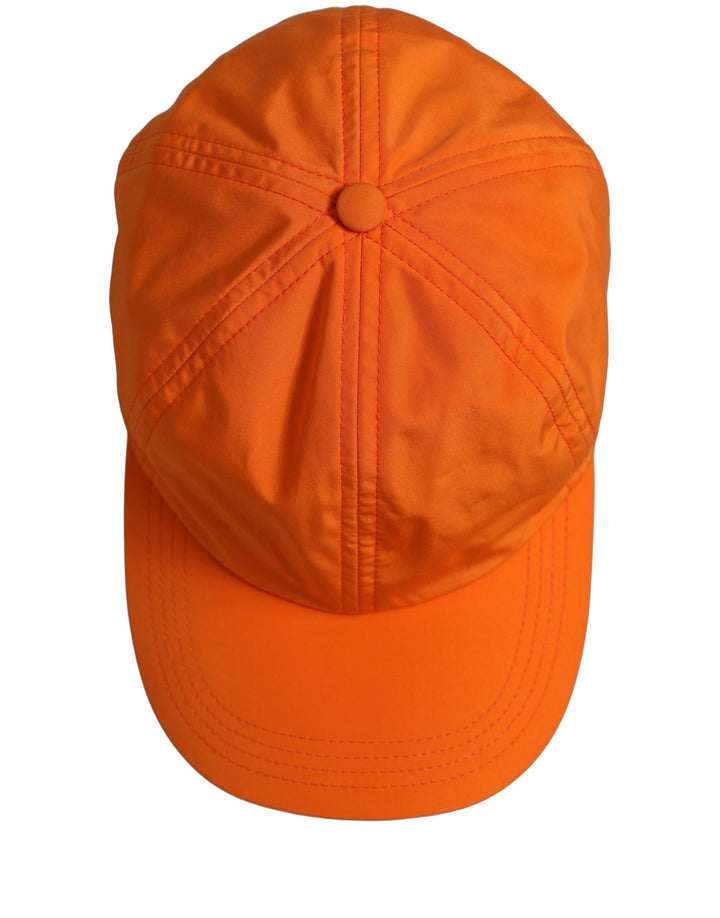 Dolce &amp; Gabbana Men Orange Polyester Baseball Cap 6 Panels Hat