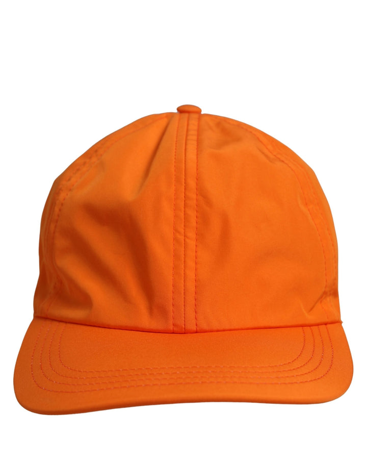 Dolce &amp; Gabbana Men Orange Polyester Baseball Cap 6 Panels Hat