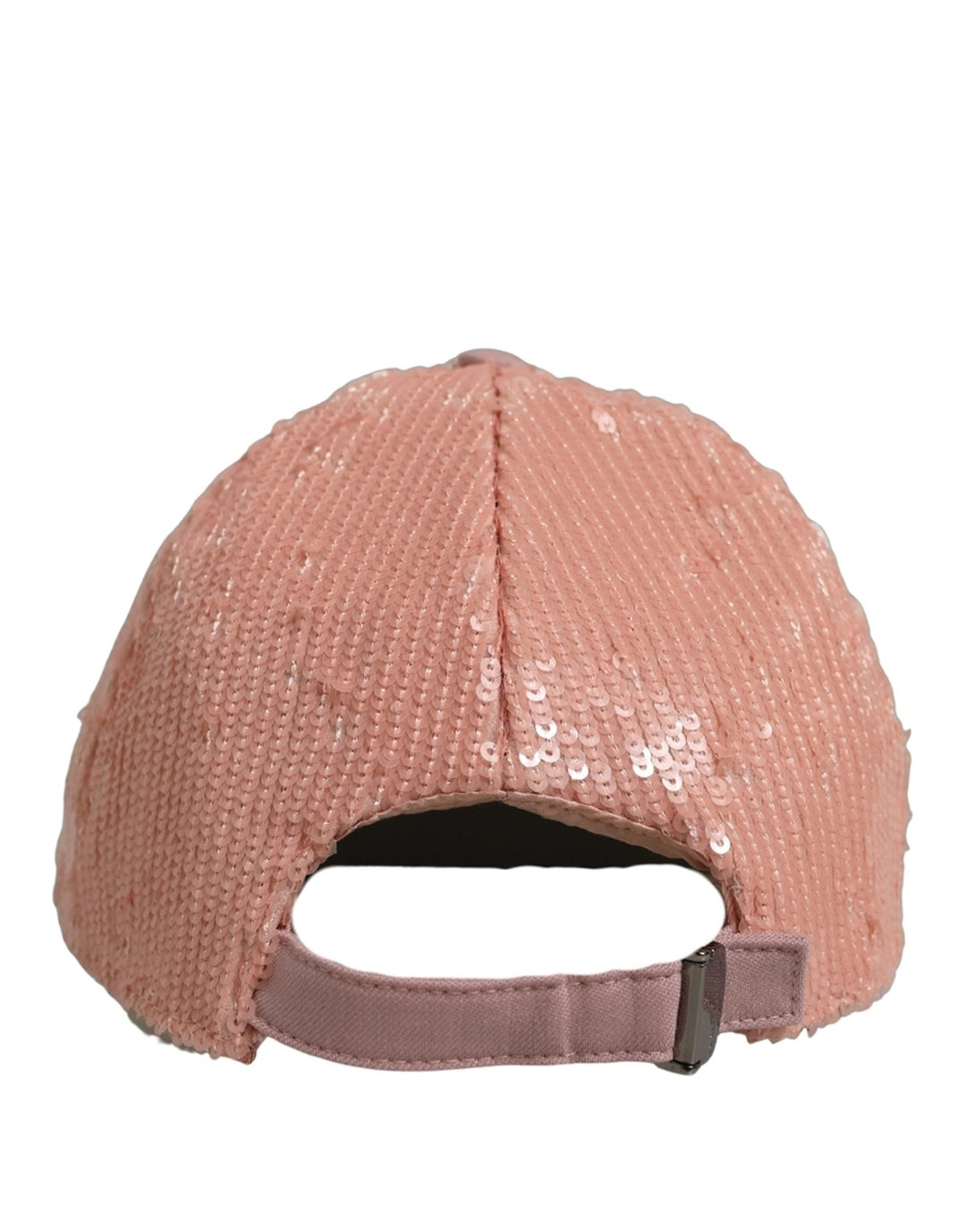 Dolce &amp; Gabbana Men Pink Cotton Sequin Baseball Cap 6 Panels Hat