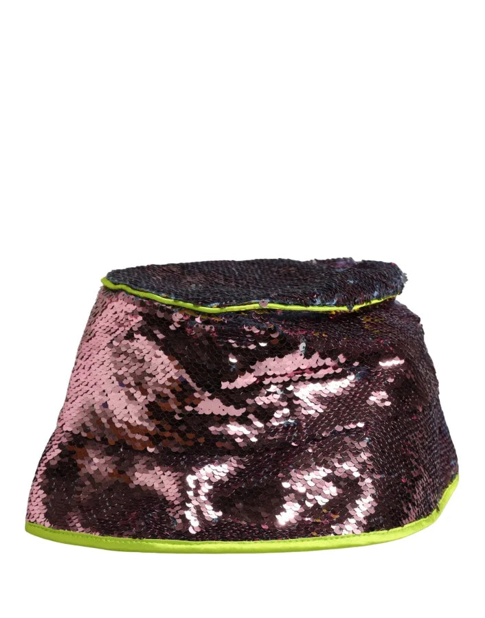 Dolce & Gabbana Men Purple Sequined Bucket Fisherman Capello Hat