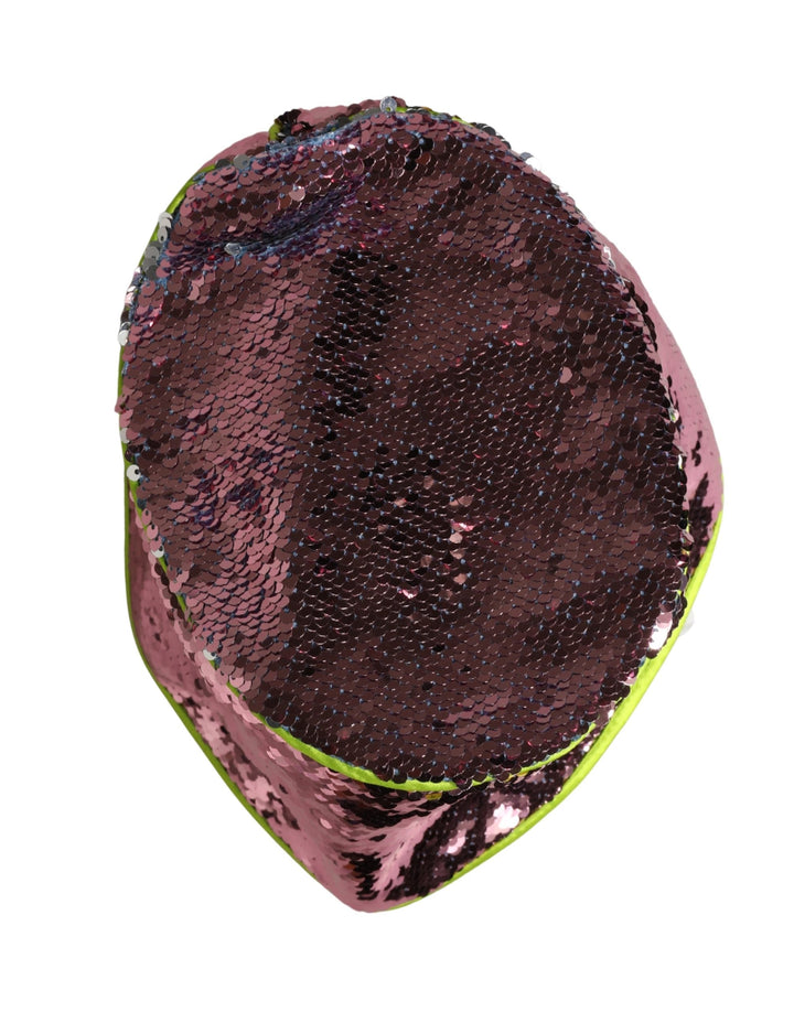 Dolce &amp; Gabbana Men Purple Sequined Bucket Fisherman Capello Hat