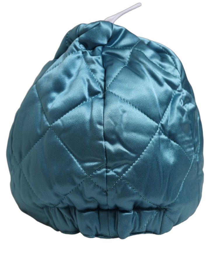 Dolce &amp; Gabbana Men Teal Polyester Quilted Baseball Cap Hat