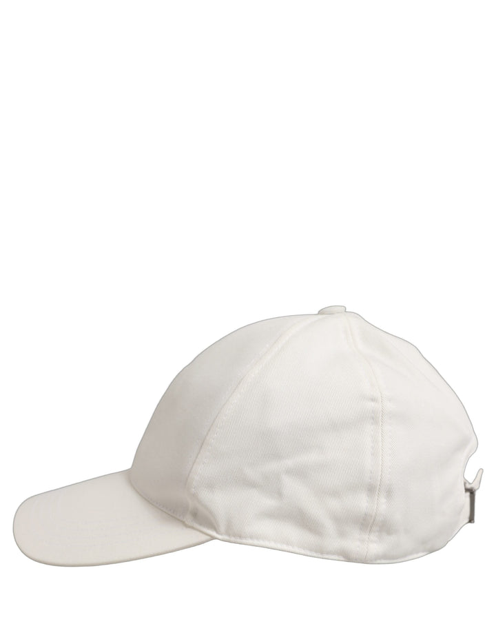 Dolce &amp; Gabbana Men White Cotton Baseball Capello 6 Panels Hat