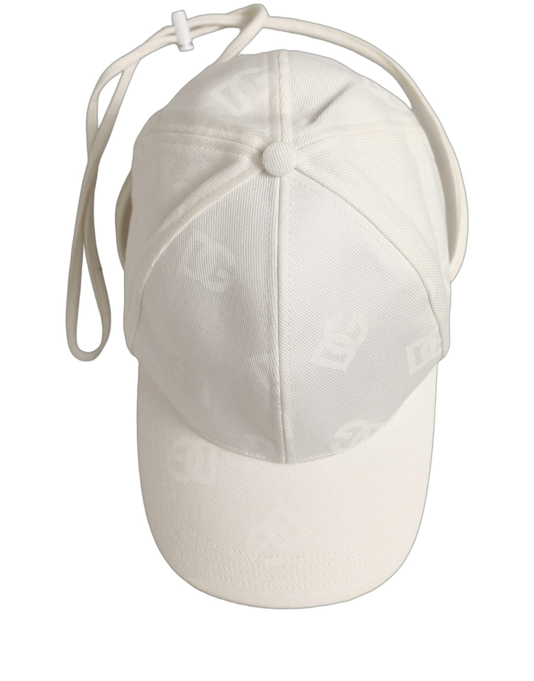 Dolce &amp; Gabbana Men White Cotton Stretch Baseball Capello Hat