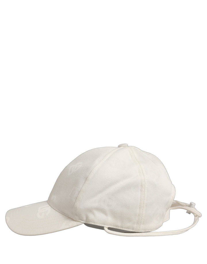 Dolce &amp; Gabbana Men White Cotton Stretch Baseball Capello Hat