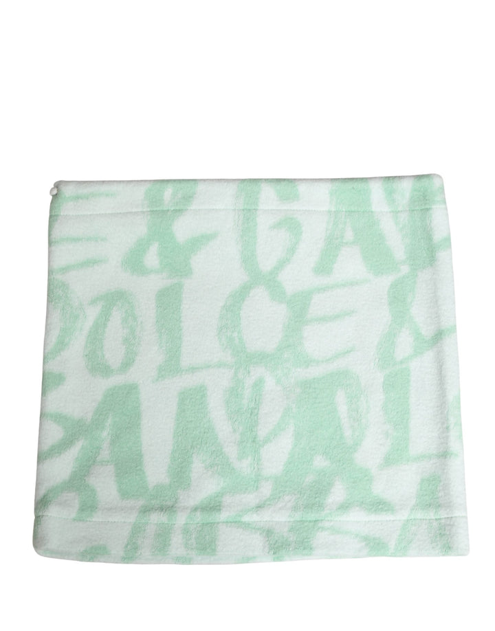 Dolce &amp; Gabbana Men White Logo Print Nylon Neck Warmer Hat