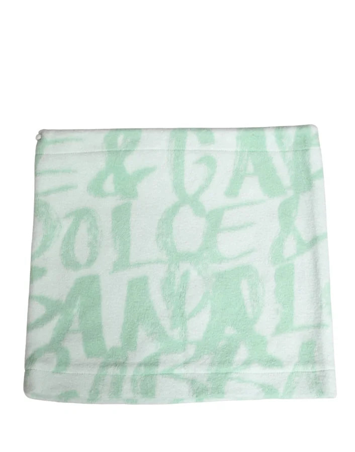 Dolce & Gabbana Men White Logo Print Nylon Neck Warmer Hat