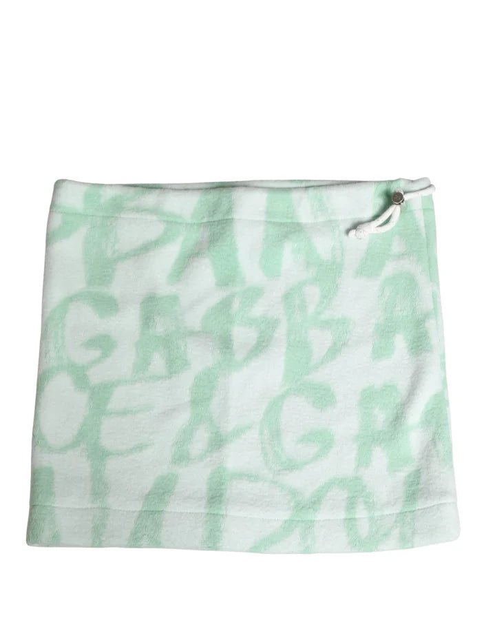 Dolce & Gabbana Men White Logo Print Nylon Neck Warmer Hat