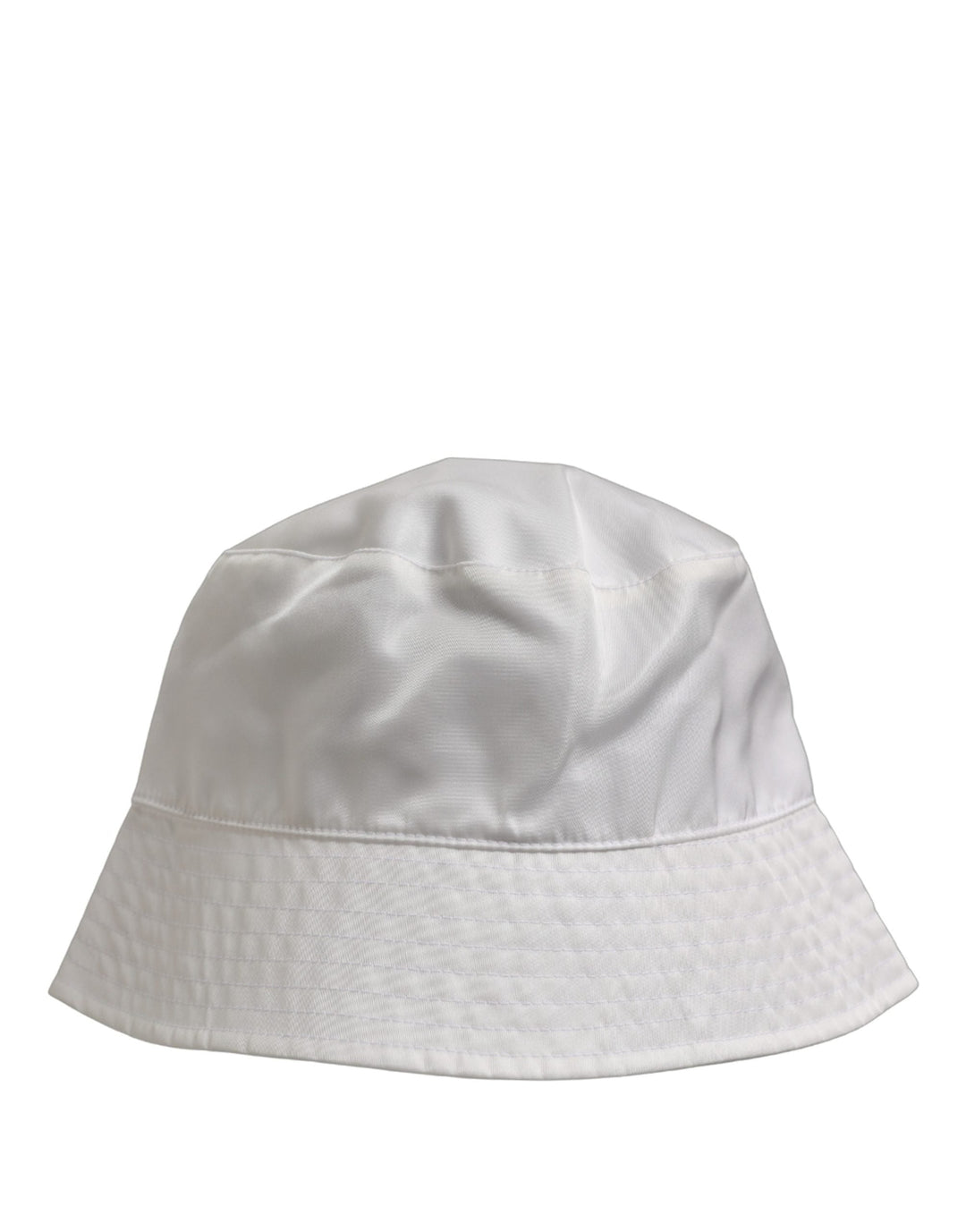 Dolce &amp; Gabbana Men White Nylon Wide Brim Bucket Capello Hat