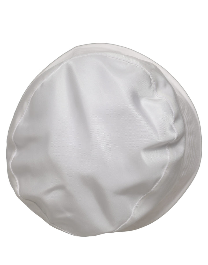 Dolce &amp; Gabbana Men White Nylon Wide Brim Bucket Capello Hat