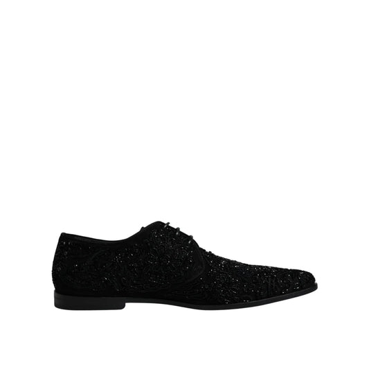 Dolce Gabbana Mens Embellished Derby Dress Shoes Authentic Luxury Style &