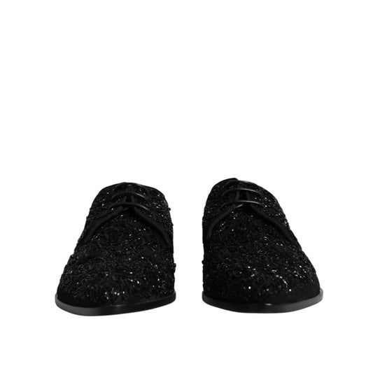 Dolce Gabbana Mens Embellished Derby Dress Shoes Authentic Luxury Style &