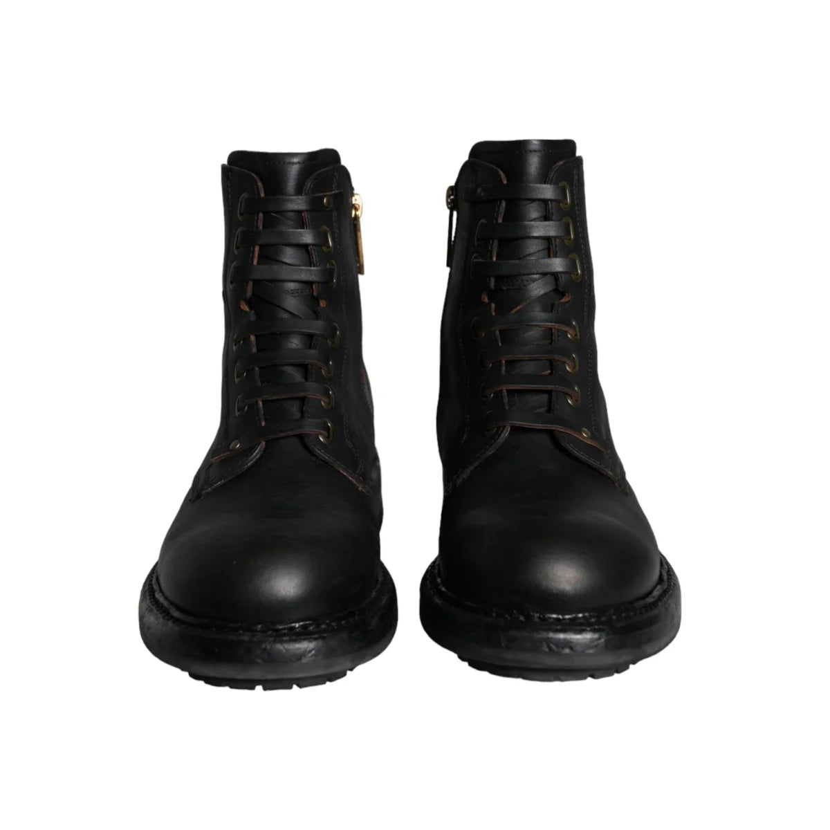 Dolce Gabbana Mens Mid Calf Boots Unleashed Lace Up Style &