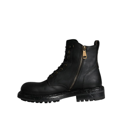 Dolce Gabbana Mens Mid Calf Boots Unleashed Lace Up Style &