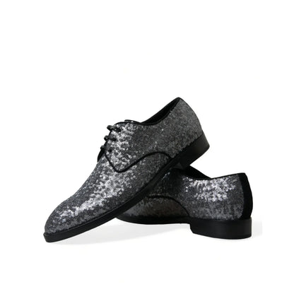 Dolce Gabbana Mesmerizing Sequined Derby Dress Shoes &