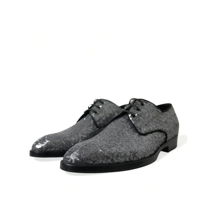 Dolce Gabbana Mesmerizing Sequined Derby Dress Shoes &