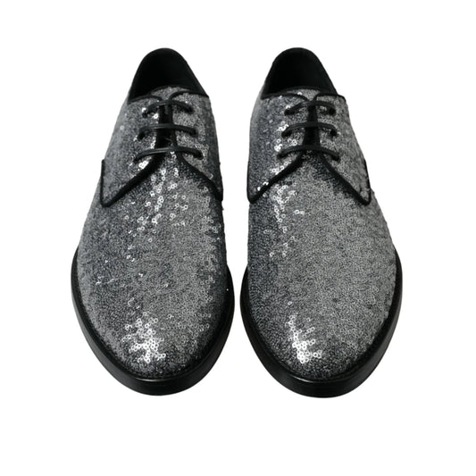Dolce Gabbana Mesmerizing Sequined Derby Dress Shoes &