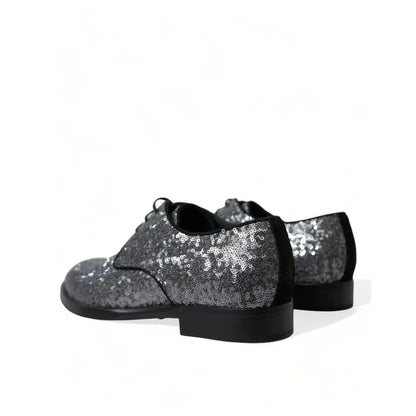 Dolce Gabbana Mesmerizing Sequined Derby Dress Shoes &