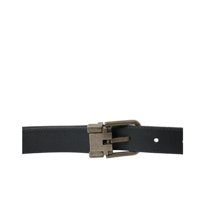 Dolce Gabbana Metal Buckle Belt in Luxurious Goat Leather &